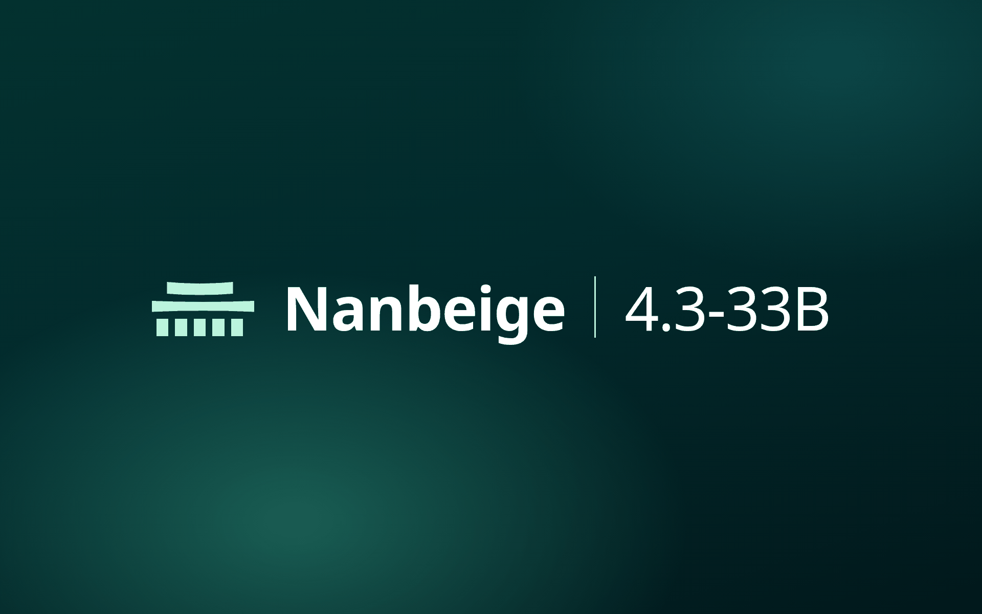 The Nanbeige logo and the name Nanbeige 4.3-33B on a dark green background.